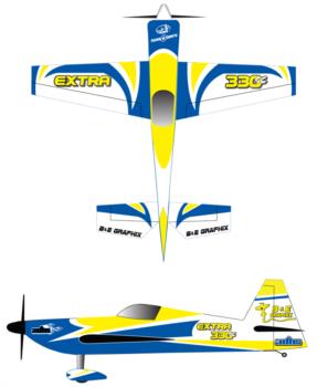 3DHS Extra 330sc yellow-blue 2 Graphic Package